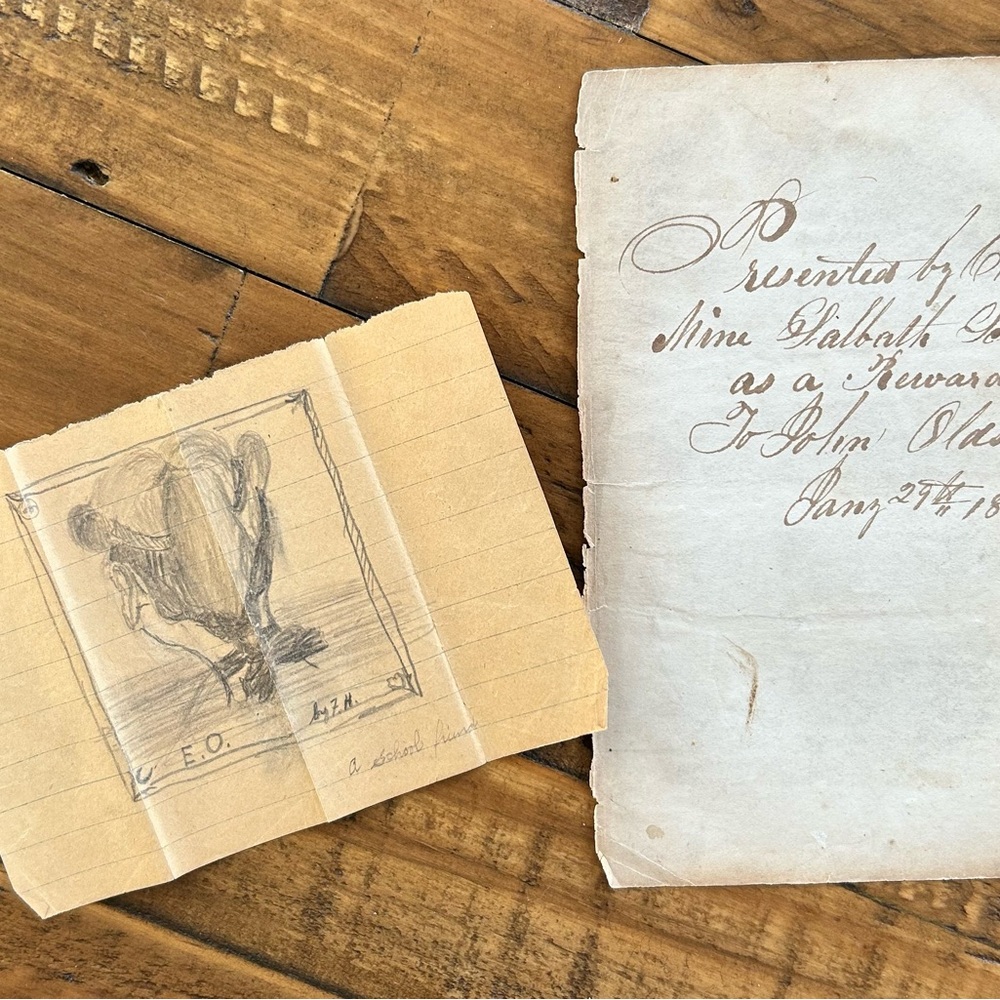 1852 Ephemera / School Aged Doodle